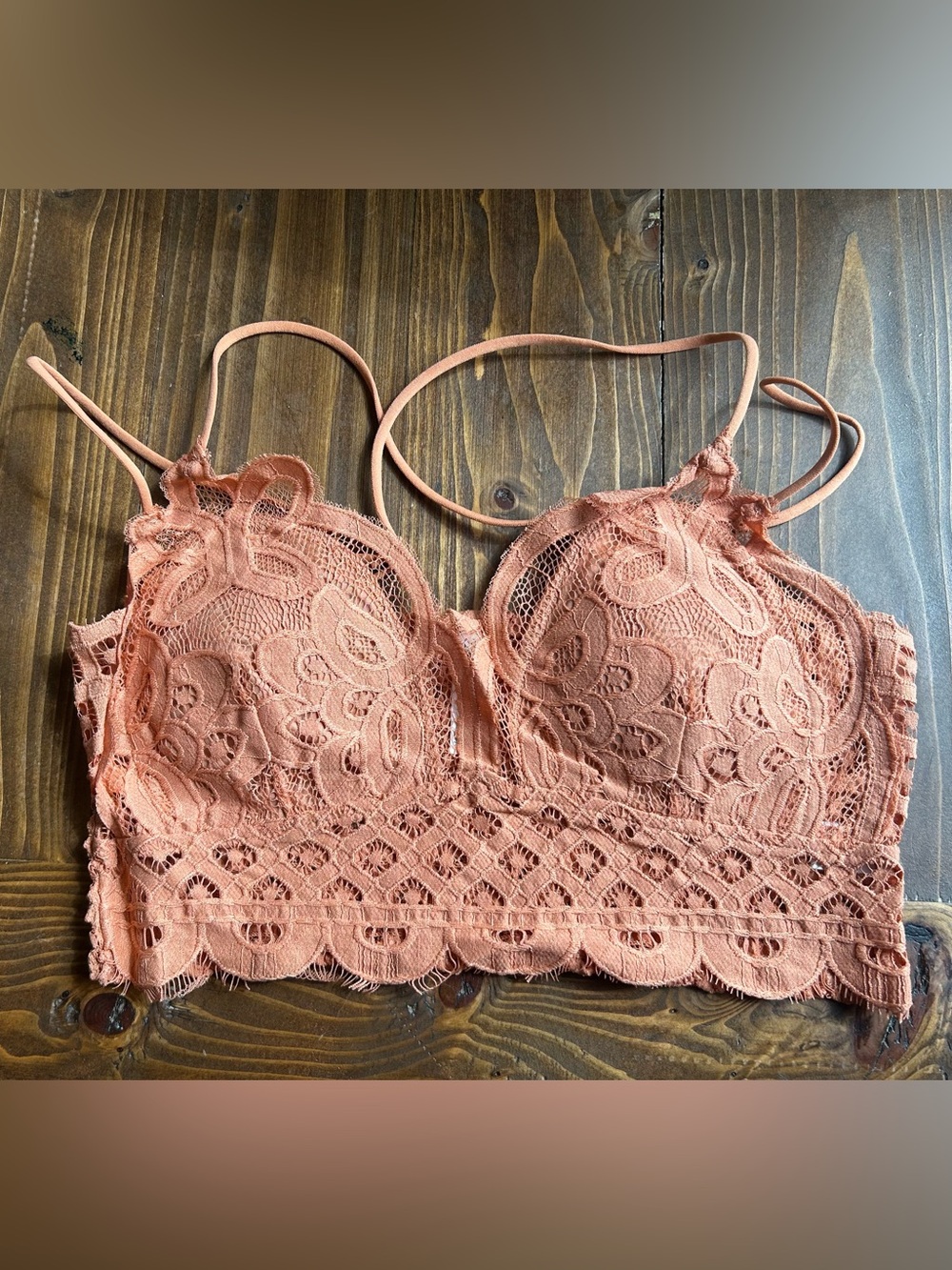 Zenana Outfitters Lace Bralette in Peach